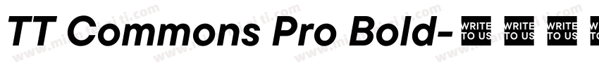 TT Commons Pro Bold字体转换
